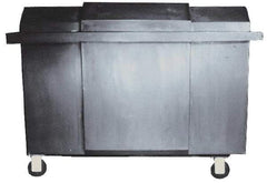 Bayhead Products - 1,000 Lb Load Capacity, Polyethylene Rolling Covered Container - 32" Wide x 48" Long x 30" High - USA Tool & Supply