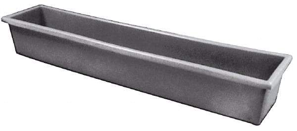 Bayhead Products - Gray Polyethylene Tote Container - Nesting, 54-1/2" Long x 11-1/2" Wide x 8" High - USA Tool & Supply