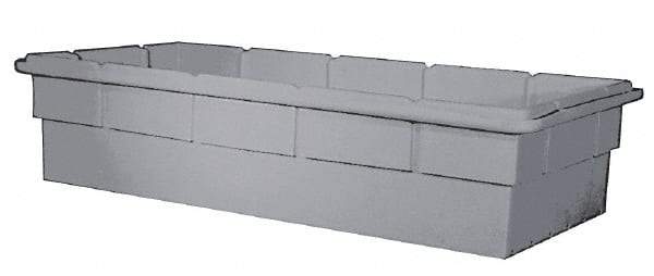 Bayhead Products - Gray Polyethylene Tote Container - Nesting, 38-1/2" Long x 18" Wide x 9" High - USA Tool & Supply