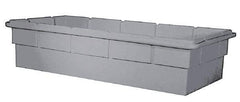 Bayhead Products - Gray Polyethylene Tote Container - Nesting, 48-1/2" Long x 23" Wide x 13-1/2" High - USA Tool & Supply