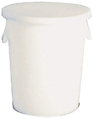 Bayhead Products - 33 Gal Gray Round Trash Can - Polyethylene, 27" High - USA Tool & Supply