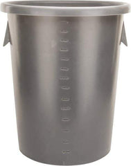 Bayhead Products - 40 Gal Gray Round Trash Can - Polyethylene, 29" High - USA Tool & Supply