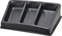 Bayhead Products - 12-1/2" Wide x 3" High x 8-1/2" Deep, Small Parts Assembly Tray - Plastic Frame, 3 Compartments, 6-1/2" Wide x 2-1/2" Deep Bin - USA Tool & Supply