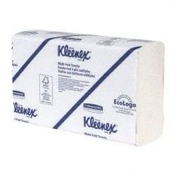 Kleenex - 1 Ply White Multi-Fold Paper Towels - 9-1/4" Wide - USA Tool & Supply