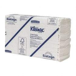 Kleenex - 1 Ply White C-Fold Paper Towels - 10-1/8" Wide - USA Tool & Supply