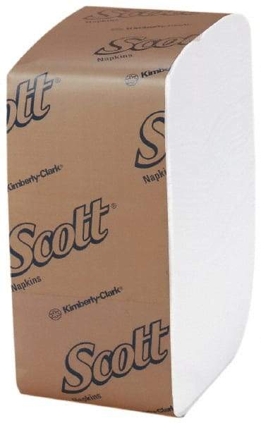 Scott - 12" Long x 13" Wide, Mini Fold Dispenser Dinner Paper Napkins - 1 Ply, White - USA Tool & Supply