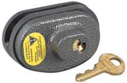 Master Lock - 2" Shackle Clearance, Keyed Different Padlock - 9/32" Shackle Diam, Steel & Zinc Body - USA Tool & Supply