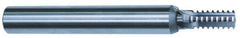 Scientific Cutting Tools - 1-12 Thread, 3/4" Shank Diam, Bright Coating, Solid Carbide Straight Flute Thread Mill - 4 Flutes, 6" OAL, 1" Min Noml Diameter - USA Tool & Supply