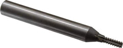 Scientific Cutting Tools - 7/16-20 Thread, 3/4" Shank Diam, Bright Coating, Solid Carbide Straight Flute Thread Mill - 4 Flutes, 6" OAL, 7/16" Min Noml Diameter - USA Tool & Supply