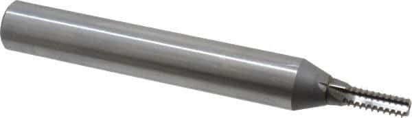 Scientific Cutting Tools - 7/16-24 Thread, 3/4" Shank Diam, Bright Coating, Solid Carbide Straight Flute Thread Mill - 4 Flutes, 6" OAL, 7/16" Min Noml Diameter - USA Tool & Supply
