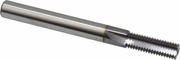 Scientific Cutting Tools - 5/16-28 Thread, 1/4" Shank Diam, TiCN Coating, Powdered Metal Straight Flute Thread Mill - 3 Flutes, 2-1/2" OAL, 5/16" Min Noml Diameter - USA Tool & Supply