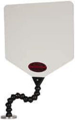 Cedarberg - Polycarbonate Flat Base & Shield - 9" Wide x 9" Long x 1/8" Thick, 12" Arm Reach, Magnetic Base, For General Purpose Use - USA Tool & Supply