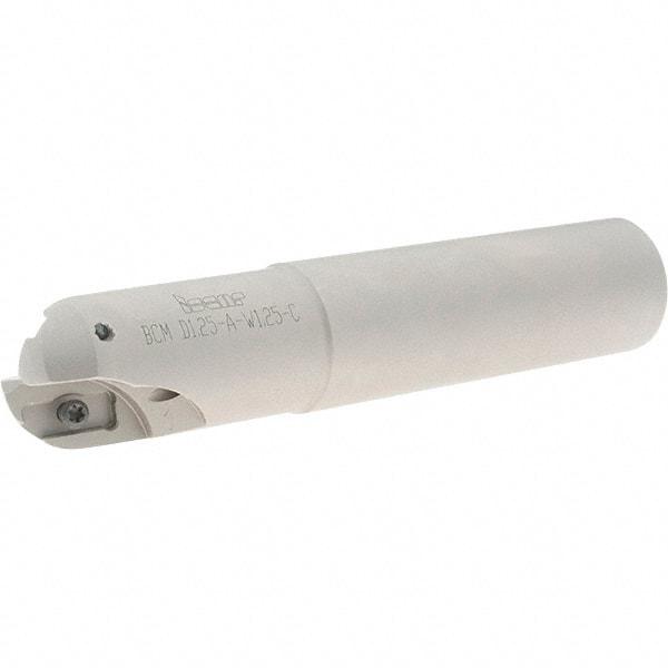Iscar - 1-1/4" Cut Diam, 1.02" Max Depth of Cut, 1-1/4" Shank Diam, 6.3" OAL, Indexable Ball Nose End Mill - 2.52" Head Length, Straight Shank, BCM Toolholder, BCR... Insert - USA Tool & Supply
