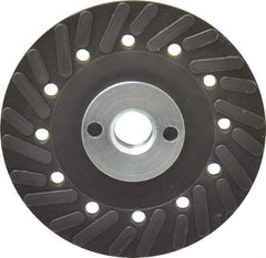 Made in USA - 4" Diam Locking Nut Disc Backing Pad - Hard Density, 20,000 RPM - USA Tool & Supply