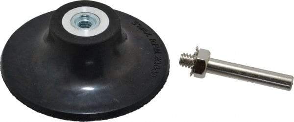 Value Collection - 3" Diam Quick-Change Type R Disc Backing Pad - 1/4" Shank Diam, Medium Density, 20,000 RPM - USA Tool & Supply