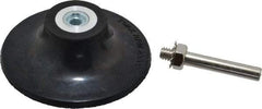 Value Collection - 3" Diam Quick-Change Type R Disc Backing Pad - 1/4" Shank Diam, Medium Density, 20,000 RPM - USA Tool & Supply