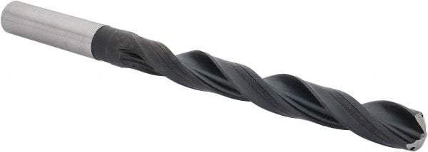 General Chipbreaker - 3/4", 130° Point, High Speed Steel Taper Length Drill Bit - Oxide Finish, 6-17/32" Flute Length, 10" OAL - USA Tool & Supply