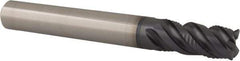 Iscar - 3/8", 4 Flute, Single End, Solid Carbide, Corner Chamfer End Mill - 3" OAL, 45° Helix, Right Hand Flute, 3/4" LOC, Right Hand Cut - USA Tool & Supply