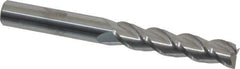 Accupro - 7/16", 2" LOC, 7/16" Shank Diam, 4" OAL, 3 Flute, Solid Carbide Square End Mill - Single End, Uncoated, Spiral Flute, 40° Helix, Centercutting, Right Hand Cut, Right Hand Flute - USA Tool & Supply