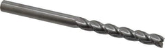 Accupro - 7/16", 3" LOC, 7/16" Shank Diam, 6" OAL, 3 Flute, Solid Carbide Square End Mill - Single End, Uncoated, Spiral Flute, 40° Helix, Centercutting, Right Hand Cut, Right Hand Flute - USA Tool & Supply