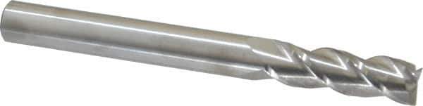 Accupro - 5/8", 2" LOC, 5/8" Shank Diam, 6" OAL, 3 Flute, Solid Carbide Square End Mill - Single End, Uncoated, Spiral Flute, 40° Helix, Centercutting, Right Hand Cut, Right Hand Flute - USA Tool & Supply