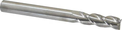 Accupro - 5/8", 2" LOC, 5/8" Shank Diam, 6" OAL, 3 Flute, Solid Carbide Square End Mill - Single End, Uncoated, Spiral Flute, 40° Helix, Centercutting, Right Hand Cut, Right Hand Flute - USA Tool & Supply