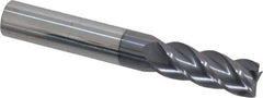 Accupro - 10mm, 25mm LOC, 10mm Shank Diam, 2-3/4" OAL, 4 Flute, Solid Carbide Square End Mill - Single End, AlTiN Finish, Spiral Flute, 40° Helix, Centercutting, Right Hand Cut, Right Hand Flute - USA Tool & Supply