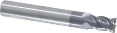 Accupro - 9mm, 14mm LOC, 10mm Shank Diam, 2-3/4" OAL, 4 Flute, Solid Carbide Square End Mill - Single End, AlTiN Finish, Spiral Flute, 40° Helix, Centercutting, Right Hand Cut, Right Hand Flute - USA Tool & Supply