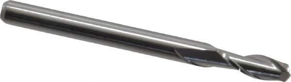 Kyocera - 1/8", 3/8" LOC, 1/8" Shank Diam, 1-1/2" OAL, 2 Flute, Solid Carbide Square End Mill - Single End, Uncoated, Spiral Flute, Centercutting, Right Hand Cut, Right Hand Flute, Series 1610 - USA Tool & Supply