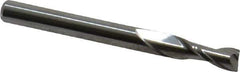 Kyocera - 3/16", 9/16" LOC, 3/16" Shank Diam, 2" OAL, 2 Flute, Solid Carbide Square End Mill - Single End, Uncoated, Spiral Flute, Centercutting, Right Hand Cut, Right Hand Flute, Series 1610 - USA Tool & Supply