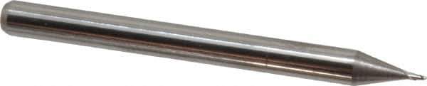 Kyocera - 0.022", 0.033" LOC, 1/8" Shank Diam, 1-1/2" OAL, 2 Flute, Solid Carbide Square End Mill - Single End, Uncoated, Spiral Flute, 30° Helix, Centercutting, Right Hand Cut, Right Hand Flute, Series 1620 - USA Tool & Supply