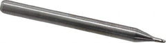 Kyocera - 0.04", 0.06" LOC, 1/8" Shank Diam, 1-1/2" OAL, 2 Flute, Solid Carbide Square End Mill - Single End, Uncoated, Spiral Flute, 30° Helix, Centercutting, Right Hand Cut, Right Hand Flute, Series 1620 - USA Tool & Supply