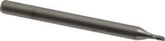 Kyocera - 0.045", 0.068" LOC, 1/8" Shank Diam, 1-1/2" OAL, 2 Flute, Solid Carbide Square End Mill - Single End, Uncoated, Spiral Flute, 30° Helix, Centercutting, Right Hand Cut, Right Hand Flute, Series 1620 - USA Tool & Supply