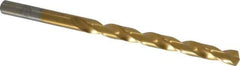 Chicago-Latrobe - Letter B 135° Cobalt Jobber Drill - TiN Finish, Right Hand Cut, Spiral Flute, Straight Shank, 4" OAL, Split Point - USA Tool & Supply