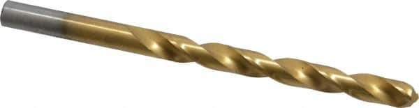 Chicago-Latrobe - Letter I 135° Cobalt Jobber Drill - TiN Finish, Right Hand Cut, Spiral Flute, Straight Shank, 4-1/8" OAL, Split Point - USA Tool & Supply