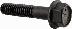 Value Collection - 5/16-18 UNC, 1-1/2" Length Under Head, Hex Drive Flange Bolt - 1-1/2" Thread Length, Grade 8 Alloy Steel, Smooth Flange, Phosphate & Oil Finish - USA Tool & Supply