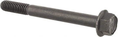 Value Collection - 5/16-18 UNC, 3" Length Under Head, Hex Drive Flange Bolt - 7/8" Thread Length, Grade 8 Alloy Steel, Smooth Flange, Phosphate & Oil Finish - USA Tool & Supply