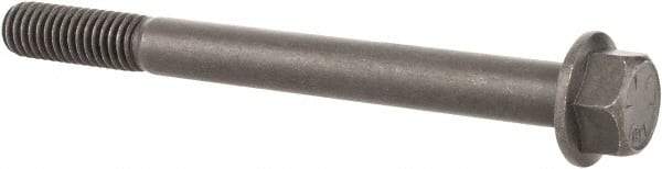 Value Collection - 3/8-16 UNC, 4" Length Under Head, Hex Drive Flange Bolt - 1" Thread Length, Grade 8 Alloy Steel, Smooth Flange, Phosphate & Oil Finish - USA Tool & Supply