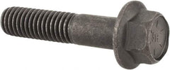 Value Collection - 7/16-14 UNC, 2" Length Under Head, Hex Drive Flange Bolt - 1-1/8" Thread Length, Grade 8 Alloy Steel, Smooth Flange, Phosphate & Oil Finish - USA Tool & Supply