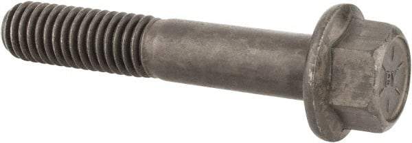 Value Collection - 7/16-14 UNC, 2-1/2" Length Under Head, Hex Drive Flange Bolt - 1-1/8" Thread Length, Grade 8 Alloy Steel, Smooth Flange, Phosphate & Oil Finish - USA Tool & Supply