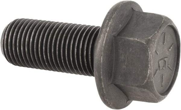 Value Collection - 1/2-20 UNF, 1-1/4" Length Under Head, Hex Drive Flange Bolt - 1-1/4" Thread Length, Grade 8 Alloy Steel, Smooth Flange, Phosphate & Oil Finish - USA Tool & Supply
