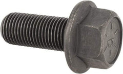 Value Collection - 1/2-20 UNF, 1-1/4" Length Under Head, Hex Drive Flange Bolt - 1-1/4" Thread Length, Grade 8 Alloy Steel, Smooth Flange, Phosphate & Oil Finish - USA Tool & Supply