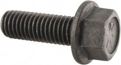 Value Collection - 1/2-13 UNC, 1-1/2" Length Under Head, Hex Drive Flange Bolt - 1-1/2" Thread Length, Grade 8 Alloy Steel, Smooth Flange, Phosphate & Oil Finish - USA Tool & Supply