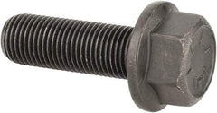 Value Collection - 1/2-20 UNF, 1-1/2" Length Under Head, Hex Drive Flange Bolt - 1-1/2" Thread Length, Grade 8 Alloy Steel, Smooth Flange, Phosphate & Oil Finish - USA Tool & Supply