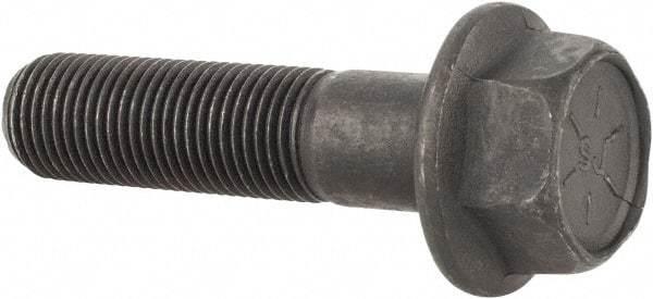 Value Collection - 1/2-20 UNF, 2" Length Under Head, Hex Drive Flange Bolt - 1-1/4" Thread Length, Grade 8 Alloy Steel, Smooth Flange, Phosphate & Oil Finish - USA Tool & Supply