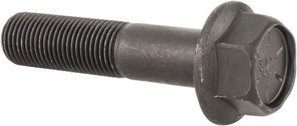 Value Collection - 1/2-20 UNF, 2-1/4" Length Under Head, Hex Drive Flange Bolt - 1-1/4" Thread Length, Grade 8 Alloy Steel, Smooth Flange, Phosphate & Oil Finish - USA Tool & Supply