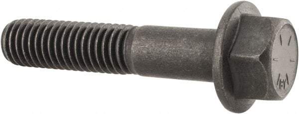 Value Collection - 1/2-13 UNC, 2-1/2" Length Under Head, Hex Drive Flange Bolt - 1-1/4" Thread Length, Grade 8 Alloy Steel, Smooth Flange, Phosphate & Oil Finish - USA Tool & Supply