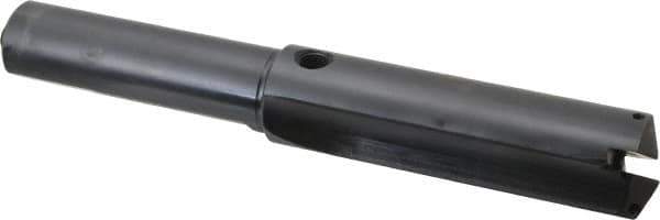 Allied Machine and Engineering - Series 2.5, 1-3/16 to 1-3/8" Diam, 1" Diam Straight Shank, Straight Flute Spade Drill - 3-3/8" Max Depth, 4-41/64" Body Length, 8" OAL, Short Length, Through Coolant - USA Tool & Supply