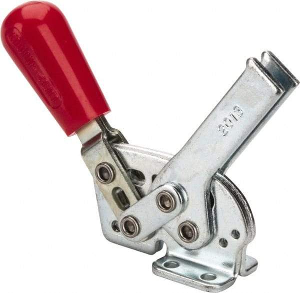 De-Sta-Co - 295 Lb Holding Capacity, Horizontal Handle, Manual Hold Down Toggle Clamp - 58° Handle Movement, 71° Bar Opening, U-Bar, Flanged Base, Electro-Plated Zinc, Carbon Steel - USA Tool & Supply
