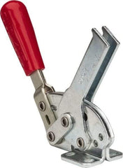 De-Sta-Co - 840 Lb Holding Capacity, Horizontal Handle, Manual Hold Down Toggle Clamp - 70° Handle Movement, 68° Bar Opening, U-Bar, Flanged Base, Electro-Plated Zinc, Carbon Steel - USA Tool & Supply